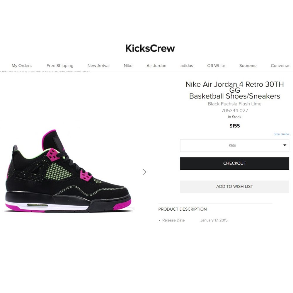 Nike Air Jordan 4 Retro 30TH GG